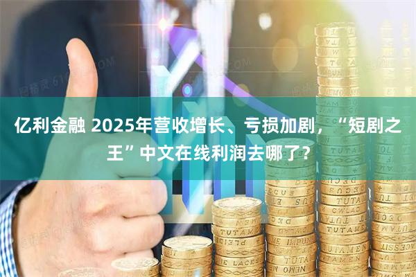 亿利金融 2025年营收增长、亏损加剧，“短剧之王”中文在线利润去哪了？